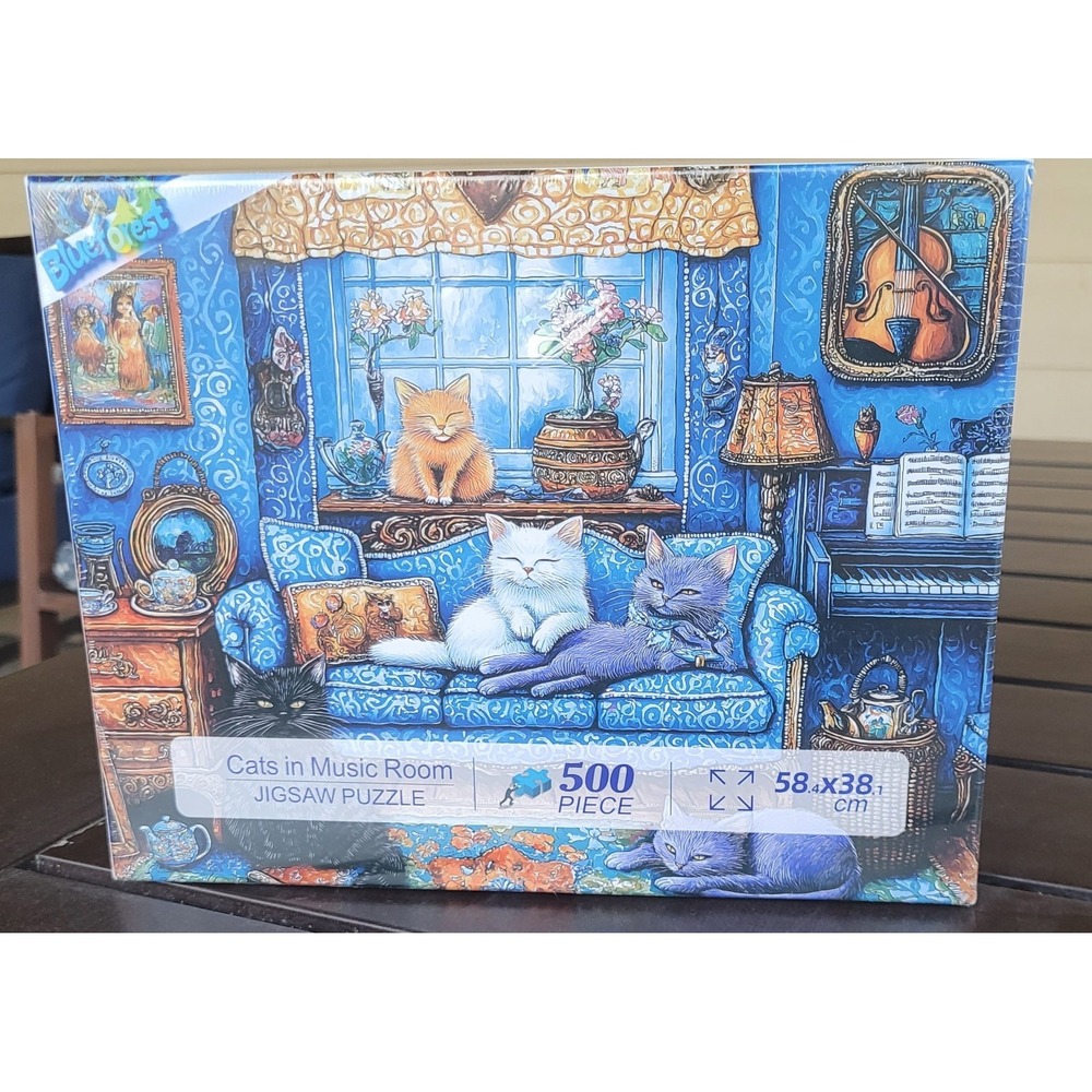 Blueforest 500 Piece Jigsaw Puzzle Cats In A Music Room New Sealed